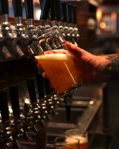 draft beer on tap